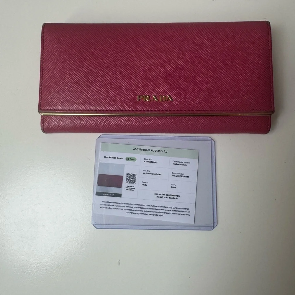 Prada Women’s Long Saffiano Metal Peonia Wallet